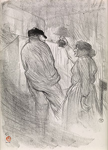 Roulot Fine Prints Henri de Toulouse-Lautrec Au Théâtre Libre, Antoine dans 'L'inquiétude' print estampe Druck stampa lithograph lithographie