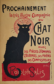 Roulot Fine Prints Théophile-Alexandre Steinlen La très illustre Compagnie du Chat Noir avec Rodolphe Salis print poster lithograph