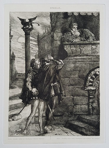 Roulot Fine Prints Théodore Chassériau Othello Seize esquisses à l'eau-forte dessinées et gravées par Théodore Chassériau Plate 1 print etching