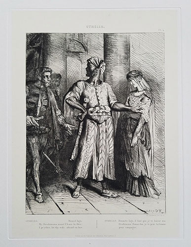 Roulot Fine Prints Théodore Chassériau Othello Seize esquisses à l'eau-forte dessinées et gravées par Théodore Chassériau Plate 4 print etching