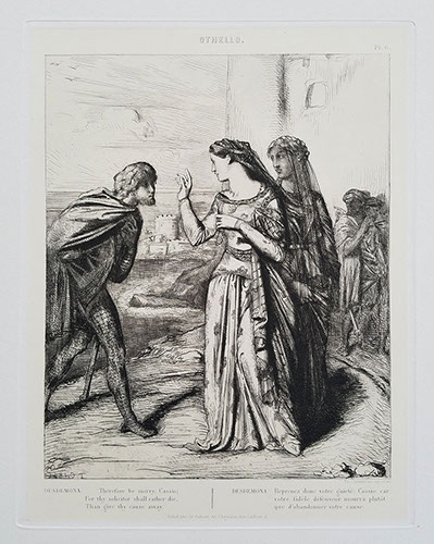 Roulot Fine Prints Théodore Chassériau Othello Seize esquisses à l'eau-forte dessinées et gravées par Théodore Chassériau Plate 6 print etching