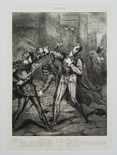 Roulot Fine Prints Théodore Chassériau Othello Seize esquisses à l'eau-forte dessinées et gravées par Théodore Chassériau Plate 10 print etching