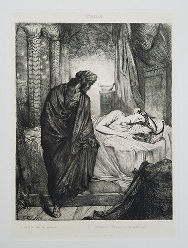 Roulot Fine Prints Théodore Chassériau Othello Seize esquisses à l'eau-forte dessinées et gravées par Théodore Chassériau Plate 11 print etching