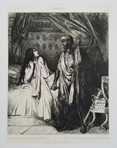 Roulot Fine Prints Théodore Chassériau Othello Seize esquisses à l'eau-forte dessinées et gravées par Théodore Chassériau Plate 12 print etching
