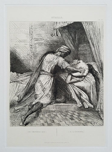 Roulot Fine Prints Théodore Chassériau Othello Seize esquisses à l'eau-forte dessinées et gravées par Théodore Chassériau Plate 13 print etching