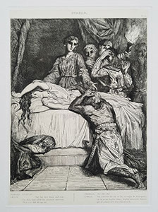 Roulot Fine Prints Théodore Chassériau Othello Seize esquisses à l'eau-forte dessinées et gravées par Théodore Chassériau Plate 14 print etching